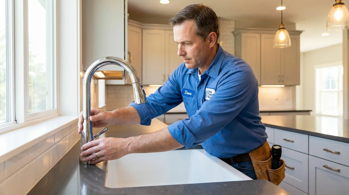 Kitchen faucet installation by Johns Plumbing LLC in Mingo Junction